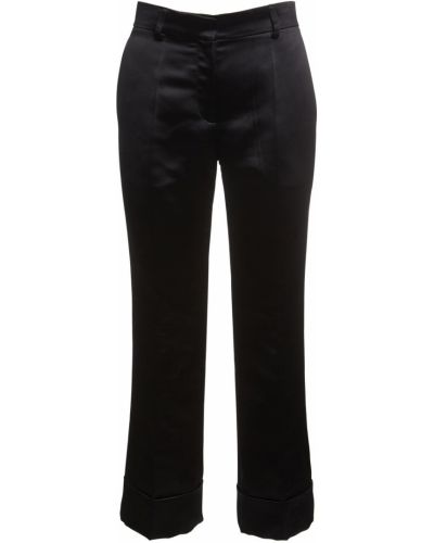 Укорочені прямі брюки Rochas, чорні