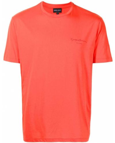 Camiseta con estampado Giorgio Armani naranja