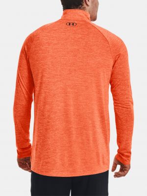 Tričko s dlouhým rukávem na zip Under Armour oranžové