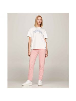 Pantalones rectos Tommy Jeans rosa