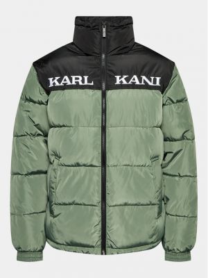 Voľná priliehavá páperová bunda Karl Kani zelená