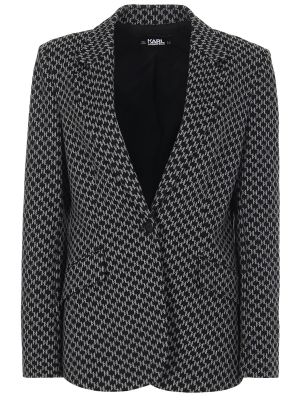 Пиджак с принтом Karl Lagerfeld черный