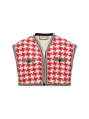 Gilet in tweed Gucci rosso