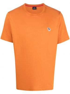 Bavlnené tričko so vzorom zebry Ps Paul Smith oranžová