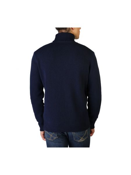 Jersey cuello alto de cachemir con cuello alto de tela jersey Cashmere Company azul