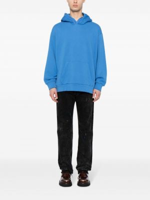 Medvilninis siuvinėtas džemperis su gobtuvu Undercover mėlyna