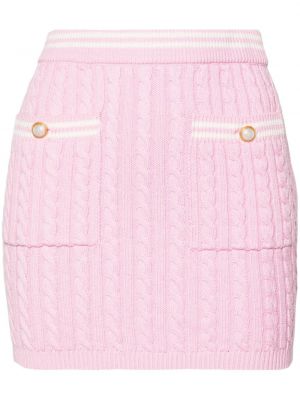 Βαμβακερή φούστα mini Alessandra Rich ροζ