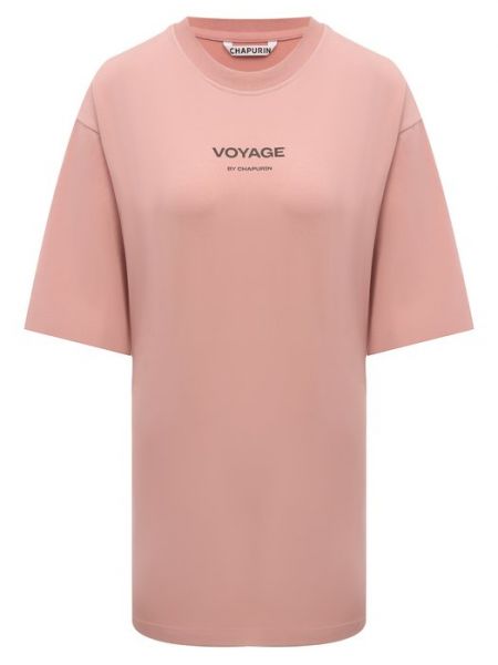 Хлопковая футболка Chapurin розовая