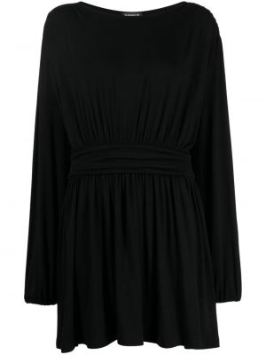 Plisované dlouhé šaty Dondup černé