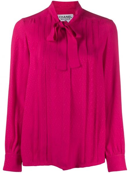 Blusa con lazo Chanel Pre-owned rosa