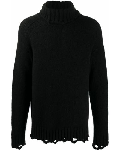 Jersey de cuello vuelto de tela jersey Maison Flaneur negro