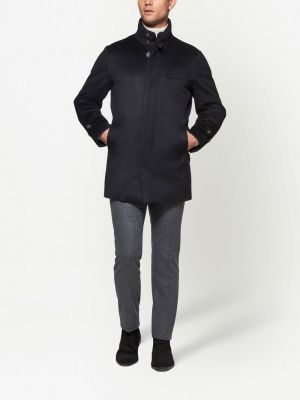 Pūkinė vilnonis paltas Norwegian Wool juoda