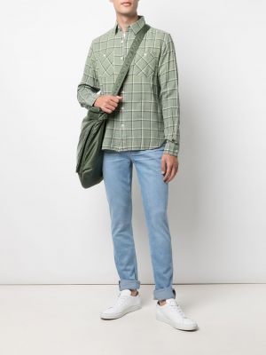 Camisa a cuadros con bolsillos Ralph Lauren Rrl verde