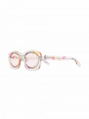 Transparenter sonnenbrille mit kristallen Mcq pink
