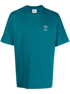 Bavlněné tričko se srdcovým vzorem Arte modré