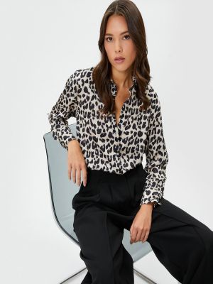 Риза с принт с леопардов принт Koton