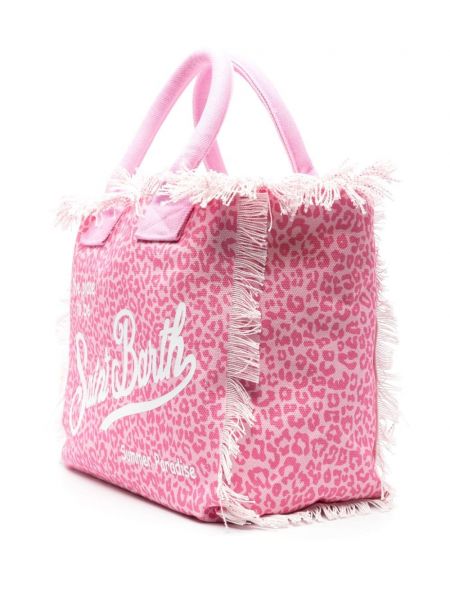 Strandtasche mit print mit leopardenmuster Mc2 Saint Barth pink