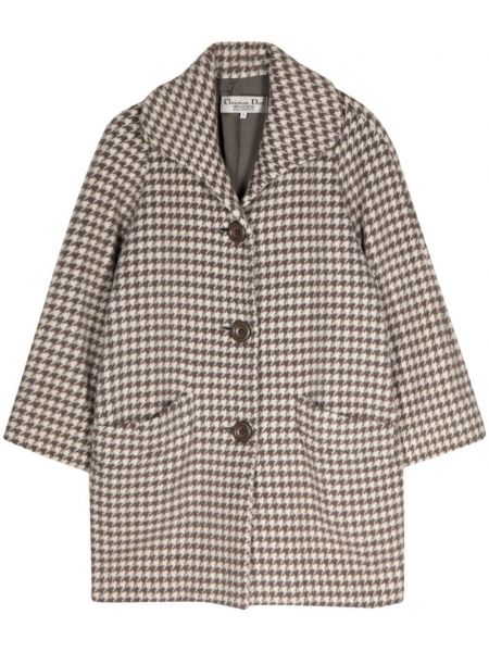 Manteau droit à boutons à imprimé Christian Dior Pre-owned