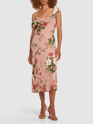 Μίντι φόρεμα Reformation ροζ