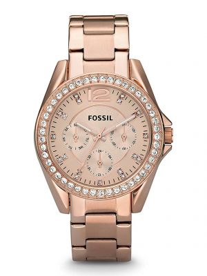 Zegarek z różowego złota Fossil