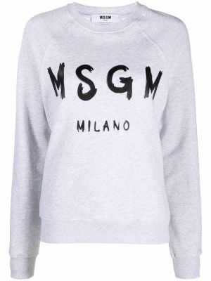 Trykt sweatshirt Msgm grå