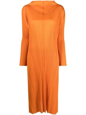 Sukienka Pleats Please Issey Miyake - Pomarańczowy