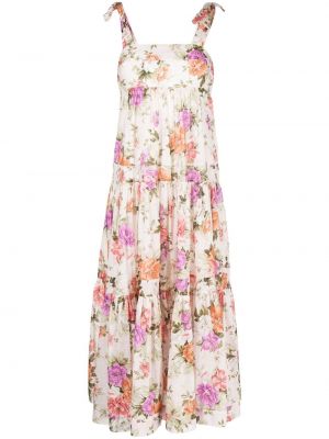 Trykt floral dress Zimmermann hvit