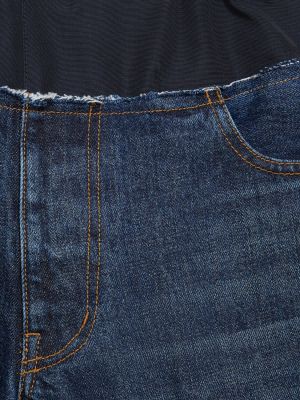 Kratke jeans hlače Sacai modra