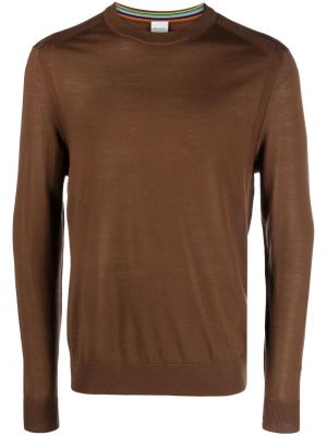 Sweat col rond col rond Paul Smith marron