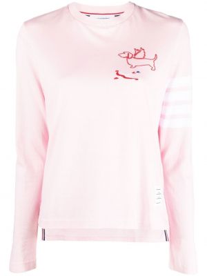 Långärmad t-shirt Thom Browne rosa