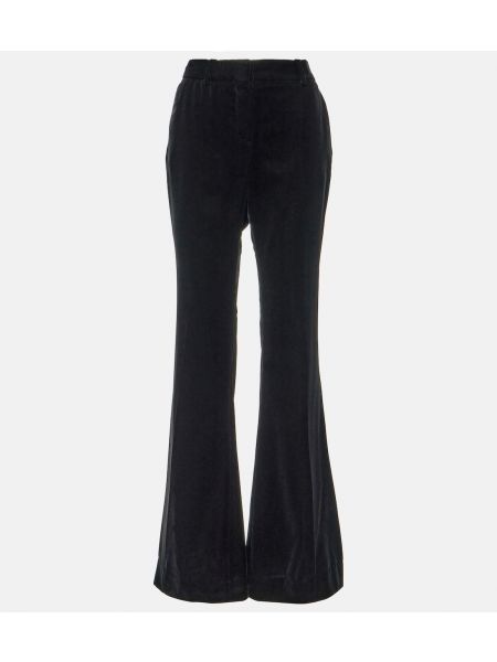 Бархатные брюки с вырезом Nina Ricci черный
