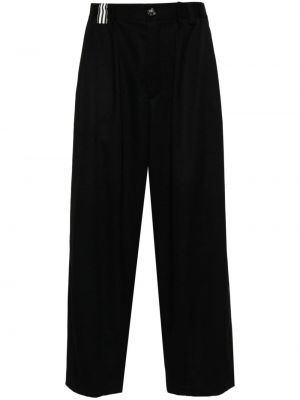 Spodnie wełniane relaxed fit plisowane Marina Yee czarne