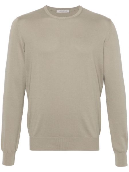 Langer pullover aus baumwoll mit rundem ausschnitt Fileria beige