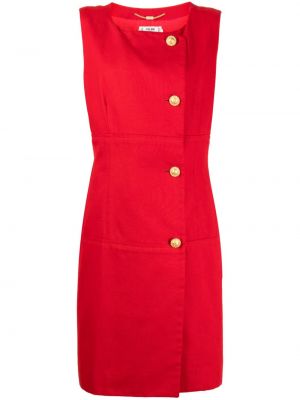 Αμάνικη μίντι φόρεμα Céline Pre-owned κόκκινο