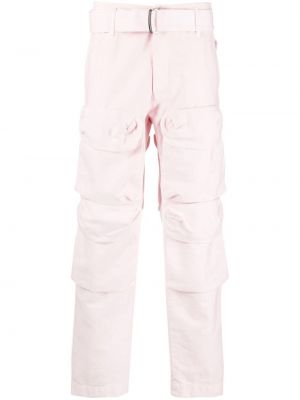 Pantaloni cargo din bumbac Dries Van Noten roz