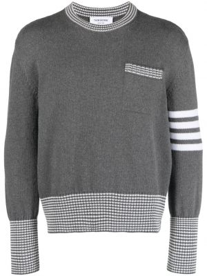 Пуловер с кръгло деколте Thom Browne сиво