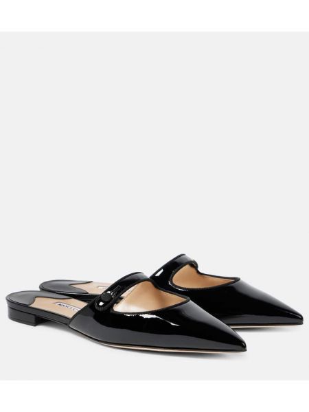 Mules de charol Manolo Blahnik negro