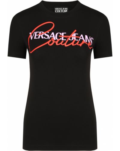 Джинсовая футболка Versace Jeans Couture, черная