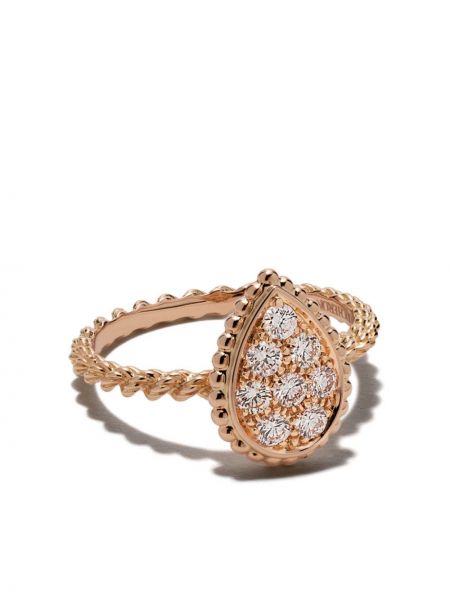Złoty z diamentem pierścionek Boucheron