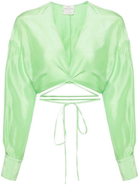 Копринена блуза Forte_forte зелено