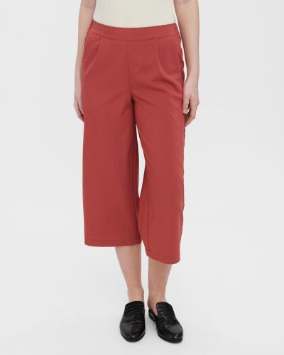 Широки панталони тип „марлен“ Vero Moda червено
