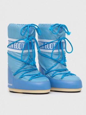 Нейлоновые зимние ботинки Moon Boot синие