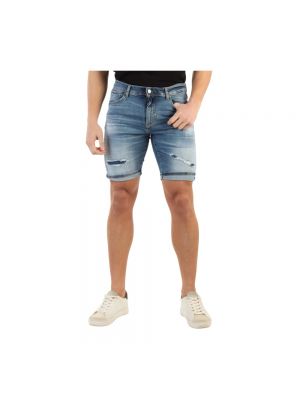 Szorty jeansowe skinny fit Antony Morato niebieskie