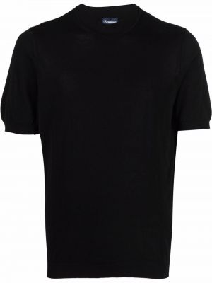 T-shirt en tricot à col montant Drumohr noir
