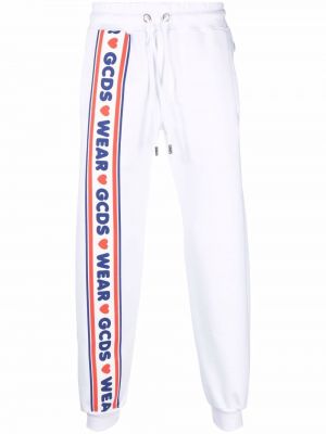 Спортни панталони с принт Gcds бяло
