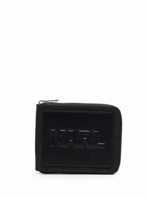 Πορτοφόλι με φερμουάρ Karl Lagerfeld μαύρο