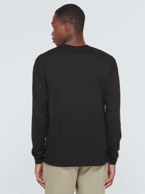 Jersey bombažna srajca Les Tien črna