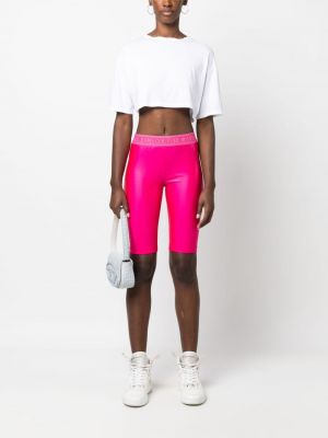 Shorts en jean Versace Jeans Couture rose