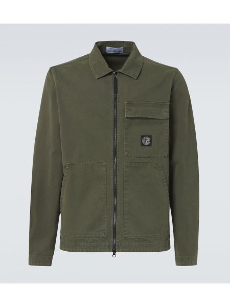 Pamuklu ceket Stone Island yeşil