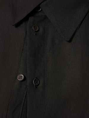Cămașă cu nasturi asimetrică Yohji Yamamoto negru
